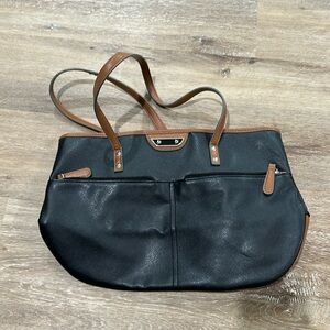 NWOT black and brown purse. 10 in tall 15 in wide